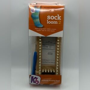 KB Authentic Sock Knitting Board. Loom 2 with Hook. Knit Socks. New Never Opened